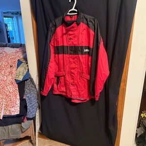 Mossi Red and Black Men's riding and rain Jacket